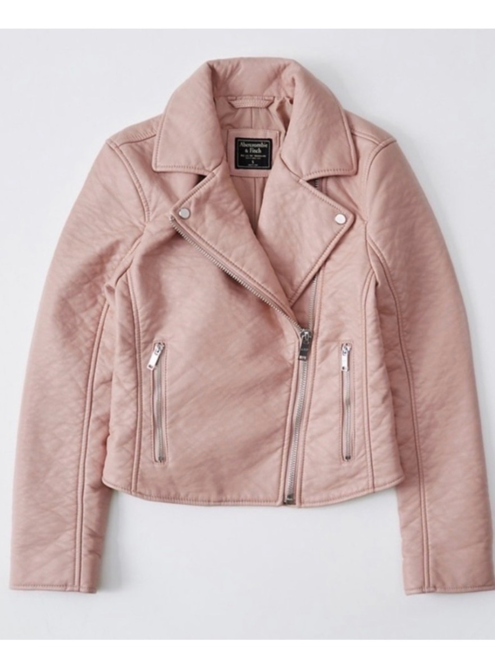 Abercrombie & Fitch Blush Pink Moto Jacket